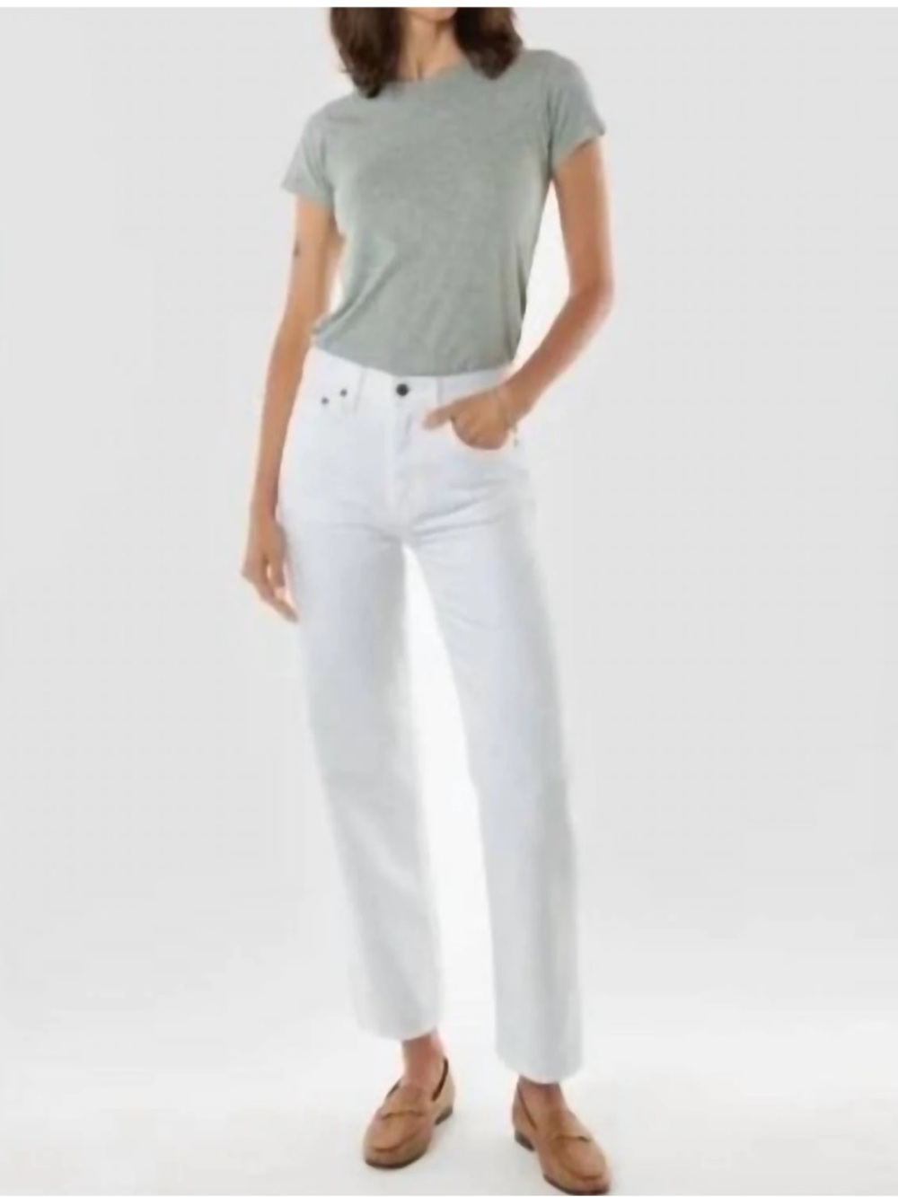 NWT Etica Tyler Vintage Straight Jeans in Vintage White 28